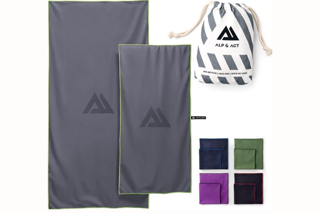 ALP & ACT Asciugamani in Microfibra Riciclata: Leggerezza e Sostenibilità per Ogni Avventura