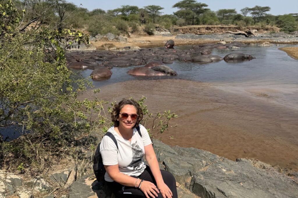 Serengeti - Hipopotami Animali alla pozza nella stagione secca